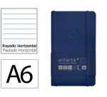 Cuaderno con gomilla Antartik notes tapa blanda A6 rayas azul marino 100 hojas 80 g