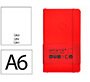 Cuaderno con gomilla Antartik notes tapa blanda A6 hojas lisas rojo 100 hojas 80 g