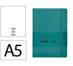 Cuaderno con gomilla Antartik notes tapa blanda A5 hojas lisas verde aguamarina 80 hojas 80 g