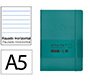 Cuaderno con gomilla Antartik notes tapa blanda A5 hojas rayas verde aguamarina 80 hojas 80 g