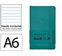 Cuaderno con gomilla Antartik notes tapa blanda A6 rayas verde aguamarina 100 hojas 80 g