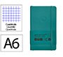 Cuaderno con gomilla Antartik notes tapa blanda A6 cuadricula verde aguamarina 100 hojas 80 g