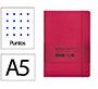 Cuaderno con gomilla antartik notes tapa blanda A5 hojas puntos burdeos 80 hojas 80 g