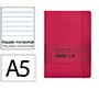 Cuaderno con gomilla antartik notes tapa blanda a5 hojas rayas burdeos 80 hojas 80 gr