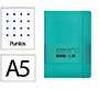 Cuaderno con gomilla Antartik notes tapa blanda A5 hojas puntos turquesa 80 hojas 80 g