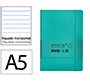 Cuaderno con gomilla Antartik notes tapa blanda A5 hojas rayas turquesa 80 hojas 80 g