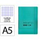 Cuaderno con gomilla antartik notes tapa blanda a5 hojas cuadricula turquesa 80 hojas 80 gr fsc