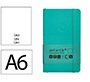 Cuaderno con gomilla antartik notes tapa blanda a6 hojas lisas turquesa 100 hojas 80 g