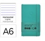 Cuaderno con gomilla Antartik notes tapa blanda A6 rayas turquesa 100 hojas 80 g