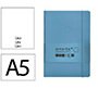 Cuaderno con gomilla Antartik notes tapa blanda A5 hojas lisas azul claro 80 hojas 80 g