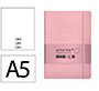Cuaderno con gomilla Antartik notes tapa blanda A5 hojas lisas rosa pastel 80 hojas 80 g