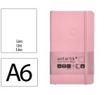 Cuaderno con gomilla Antartik notes tapa blanda A6 hojas lisas rosa pastel 100 hojas 80 g