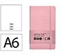 Cuaderno con gomilla Antartik notes tapa blanda A6 hojas lisas rosa pastel 100 hojas 80 g