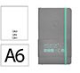 Cuaderno con gomilla Antartik notes tapa blanda A6 hojas lisas gris y turquesa 100 hojas 80 g