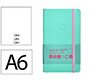 Cuaderno con gomilla antartik notes tapa blanda A6 hojas lisas rosa y turquesa 100 hojas 80 g