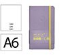 Cuaderno con gomilla antartik notes tapa blanda A6 hojas lisas morado y amarillo 100 hojas 80 g