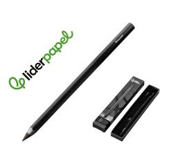 Lapiz de grafito infinito liderpapel aluminio hexagonal negro ultra resistente 1 punta de recambio