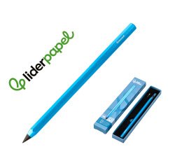 Lapiz de grafito infinito liderpapel aluminio hexagonal azul ultra resistente 1 punta de recambio