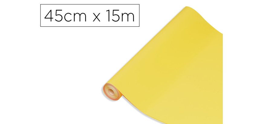 Rollo adhesivo d-c-fix amarillo lima ancho 45 cm largo 15 m