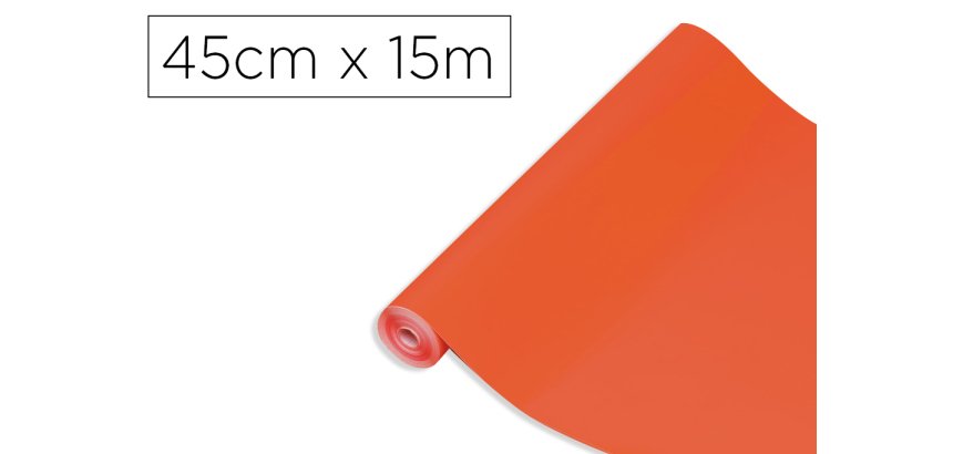 Rollo adhesivo d-c-fix naranja ancho 45 cm largo 15 mt