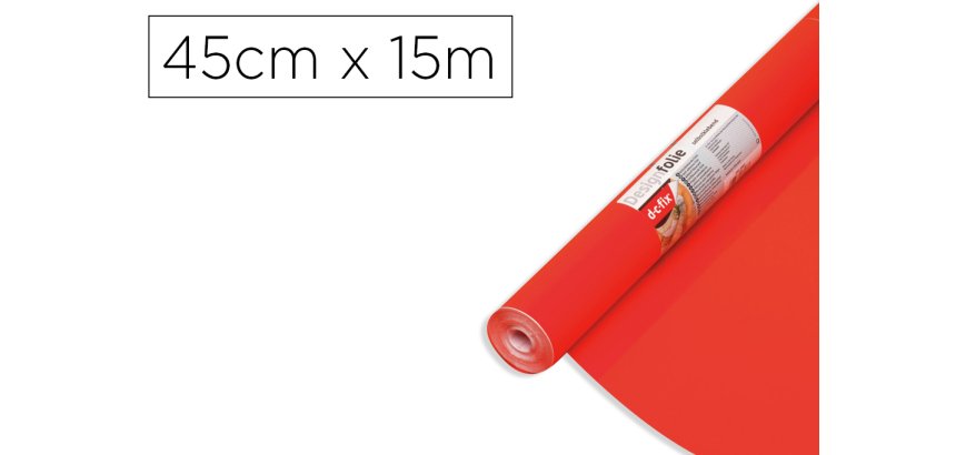 Rollo adhesivo d-c-fix bermellon ancho 45 cm largo 15 mt