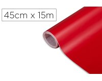 Rollo adhesivo d-c-fix rojo señales mate ancho 45 cm largo 15 mt