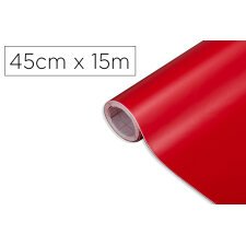 Rollo adhesivo d-c-fix rojo señales mate ancho 45 cm largo 15 mt