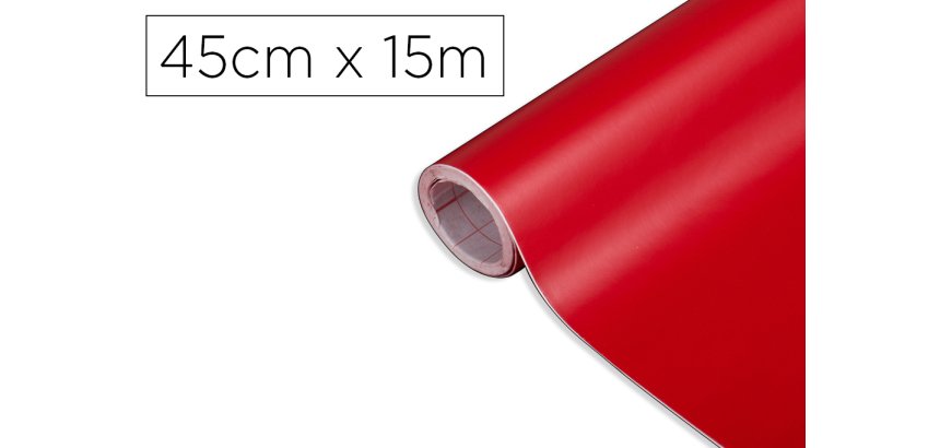 Rollo adhesivo d-c-fix rojo señales mate ancho 45 cm largo 15 m