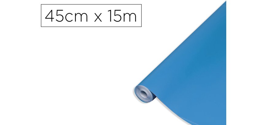 Rollo adhesivo d-c-fix azul real ancho 45 cm largo 15 m