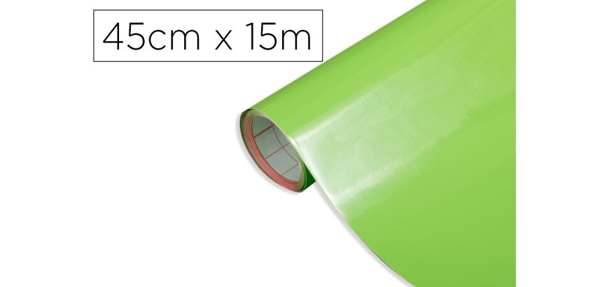 Rollo adhesivo d-c-fix verde manzana ancho 45 cm largo 15 m