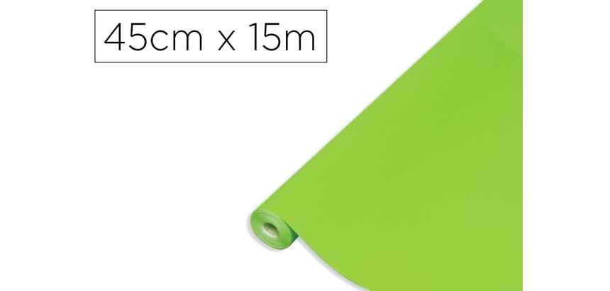 Rollo adhesivo d-c-fix verde manzana mate ancho 45 cm largo 15 m