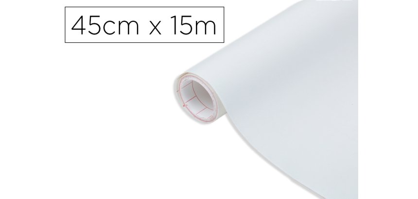 Rollo adhesivo d-c-fix blanco mate ancho 45 cm largo 15 m