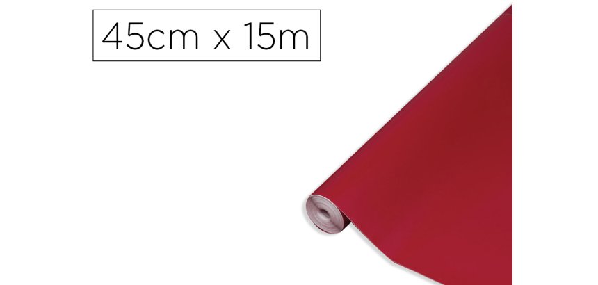 Rollo adhesivo d-c-fix burdeos mate ancho 45 cm largo 15 m