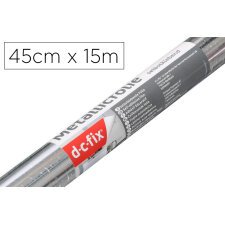 Rollo adhesivo d-c-fix plata brillo ancho 45 cm largo 15 mt