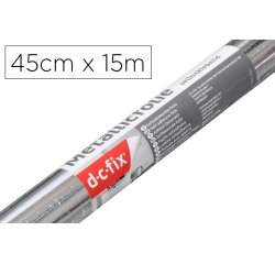 Rollo adhesivo d-c-fix plata brillo ancho 45 cm largo 15 mt