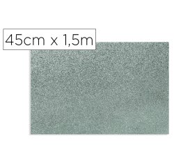 Rollo adhesivo d-c-fix gris metal brillo ancho 45 cm largo 1,5 mt
