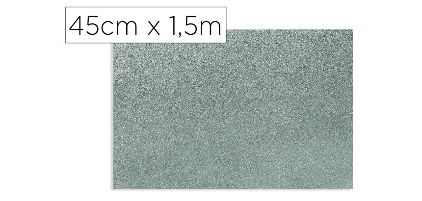 Rollo adhesivo d-c-fix gris metal brillo ancho 45 cm largo 1,5 m