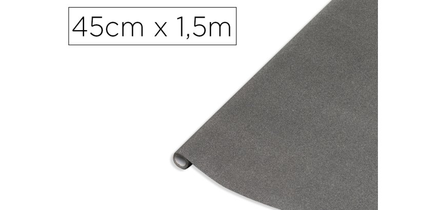 Rollo adhesivo d-c-fix antracita metal brillo ancho 45 cm largo 1,5 m