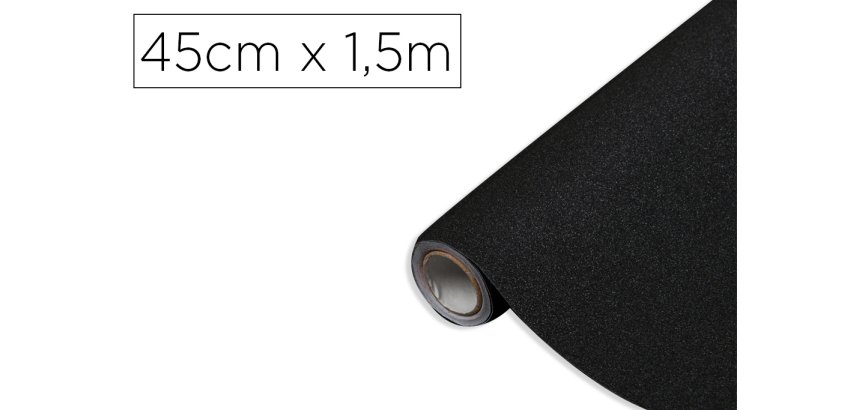 Rollo adhesivo d-c-fix negro metal brillo ancho 45 cm largo 1,5 m