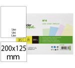 Tarjeta liderpapel para estudiar lisa cartulina de colores 170gr 125x200mm paquete de 200 unidades