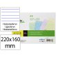 Tarjeta liderpapel para estudiar rayada cartulina de colores 170 gr/m2 160x220mm paquete de 200 unidades