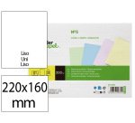 Tarjeta liderpapel para estudiar lisa cartulina de colores 170gr 160x220mm paquete de 200 unidades