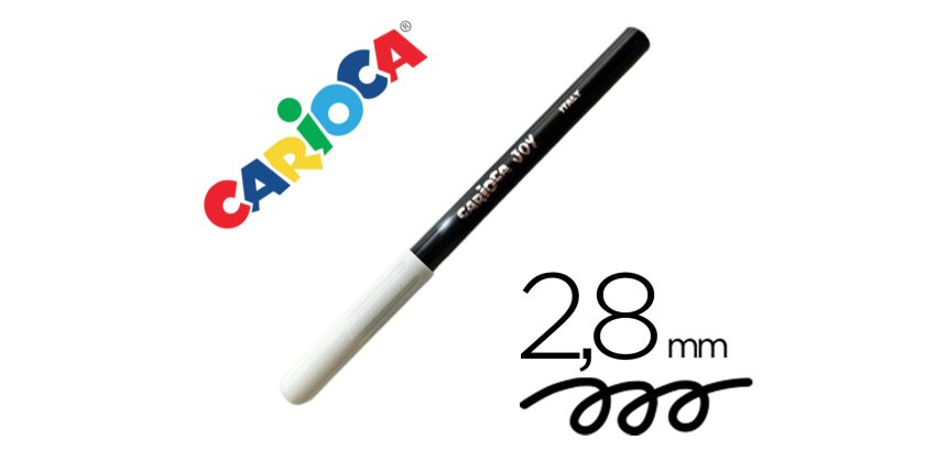 Rotulador carioca joy punta fina 2,8 mm lavable color negro