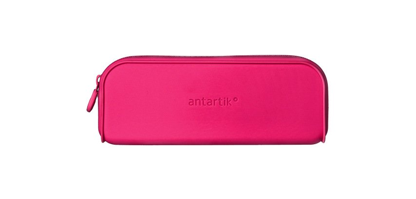 Estuche portatodo antartik prisma silicona soft rectangular 185x50x75 mm rosa fucsia