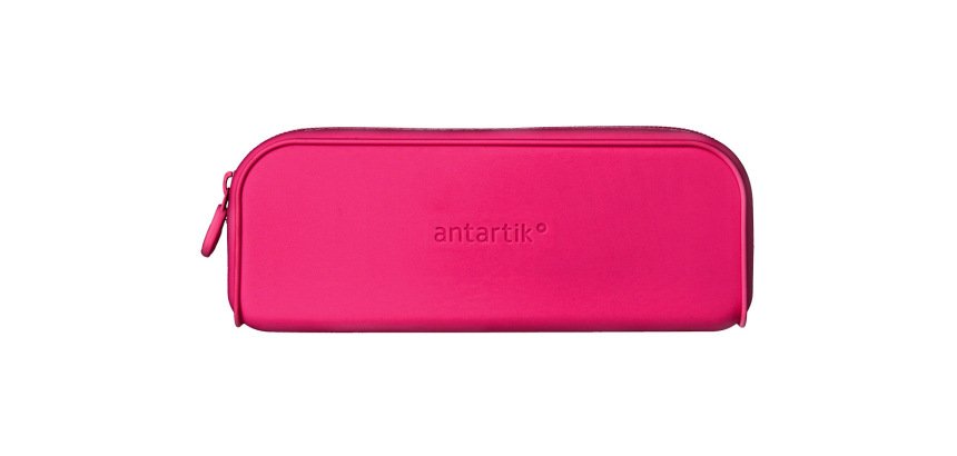 Estuche portatodo antartik prisma silicona soft rectangular 185x50x75 mm rosa fucsia