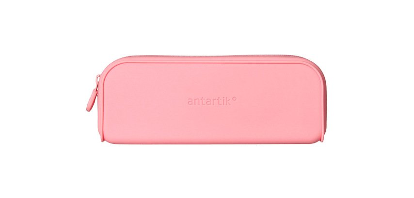 Estuche portatodo antartik prisma silicona soft rectangular 185x50x75 mm rosa chicle