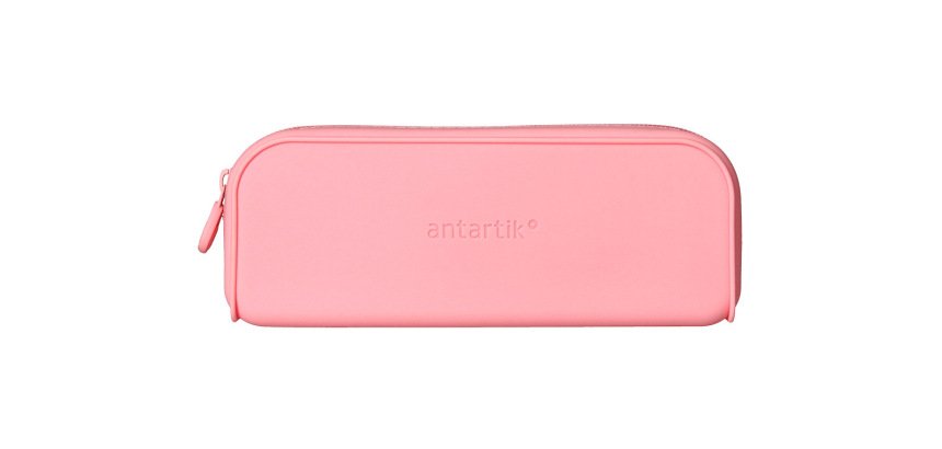 Estuche portatodo antartik prisma silicona soft rectangular 185x50x75 mm rosa chicle