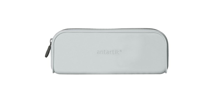 Estuche portatodo antartik prisma silicona soft rectangular 185x50x75 mm gris