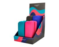 Estuche portatodo antartik prisma soft rectangular 185x50x75 mm expositor de 8 unidades colores intensos