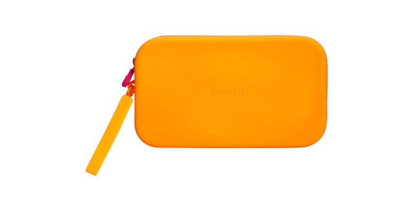 Estuche portatodo antartik tropical dive silicona soft rectangular 190x120x25 mm color naranja